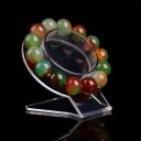 Supporto per bracciali in acrilico trasparente, supporto da tavolo rotondo per gioielli, organizzatore trasparente per esposizione di bracciali 2