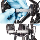 Supporto per catena per la pulizia delle biciclette Volano virtuale per biciclette da strada e mountain bike Strumento di servizio per il lavaggio e la manutenzione della catena 2