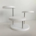 Supporto per gioielli in acrilico 3 piani organizzatore da tavolo per bracciali e anelli supporti rotondi acrilico supporto multi 5