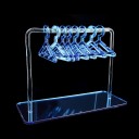 Supporto per gioielli trasparente in acrilico con appendini e base specchiata 15 × 6 × 11 cm organizzatore da tavolo con mini ganci 6