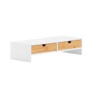 Supporto per monitor 47 x 18 x 11 cm con due cassetti e spazio per la tastiera sotto il piano come organizzatore per scrivania 6