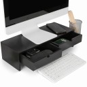 Supporto per monitor 47 x 18 x 11 cm con due cassetti e spazio per la tastiera sotto il piano come organizzatore per scrivania 7