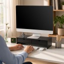Supporto per monitor 47 x 18 x 11 cm con due cassetti e spazio per la tastiera sotto il piano come organizzatore per scrivania 9