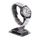 Supporto per orologi e bracciali in acrilico trasparente circa 10 x 3,7 cm porta orologi organizer da tavolo per gioielli e accessori 2