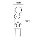 Supporto per piante in metallo a forma di luna, stella e cerchio 40 × 10 cm supporto da giardino per piante rampicanti e guida dei germogli 2