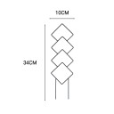 Supporto per piante in metallo con rombi 34 × 10 cm supporto da giardino per piante rampicanti e guida dei germogli in vaso 2