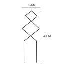 Supporto per piante in metallo doppio rombo 40 × 10 cm supporto da giardino per piante rampicanti e guida dei germogli durante la crescita 2