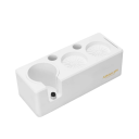 Supporto per tamper e portafiltri 51–54 mm con 2 aperture per tamper, 1 per portafiltri e 2 per pennelli Organizzatore in plastica ABS per accessori da caffè 2