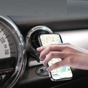 Supporto per telefono da auto 9 x 9 x 5,8 cm Supporto universale per ventilazioni rotonde Fissaggio sicuro Supporto per telefono 2