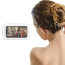 Supporto per telefono impermeabile da bagno da parete Supporto adesivo regolabile per doccia Protezione dall'acqua Copertura touch per mobile 5