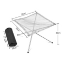 Supporto pieghevole in acciaio inox per focolare 56 x 56 x 43 cm Struttura per barbecue da giardino portatile Focolare all'aperto Focolare da campeggio Costruzione in acciaio 3