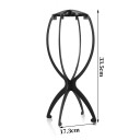 Supporto pieghevole portatile per parrucche 33,5 x 17,3 x 17,3 cm Regolabile, in plastica, resistente per uso domestico e saloni 3