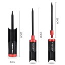 Supporto telescopico per canna da pesca da terra 29 cm acciaio inossidabile asta regolabile supporto nero rosso per pesca in riva 2