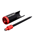 Supporto telescopico per canna da pesca da terra 29 cm acciaio inossidabile asta regolabile supporto nero rosso per pesca in riva 3