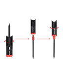 Supporto telescopico per canna da pesca da terra 29 cm acciaio inossidabile asta regolabile supporto nero rosso per pesca in riva 4