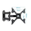 Supporto universale da parete per TV o monitor 14-32 pollici, regolabile, girevole, mobile, compatibile con schermi piatti per installazione 3