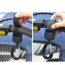 Súprava 2 ks otočné háčiky na kočík 15 cm Univerzálne držiaky na tašky 360 ° rotácie Uchytenie na suchý zips 3