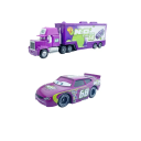 Súprava Disney Pixar Autá 2 3 Mack Hauler a Manny Flywheel Nákladné auto a závodné auto Kovové hračky Detská autíčka Filmová postavička 2