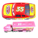 Súprava Mack Hauler a Kevin Racingtire Disney Pixar Autá 2 3 Nákladné vozidlo a závodné auto Hračky pre deti Kovový model Zberateľská sada 2