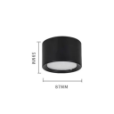 Surface Mounted LED Ceiling Light 7W Round 59x87 mm Aluminium Body Warm White Light Indoor Lighting 4