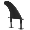 Surfové ploutve měkké se šrouby sada 3 ks 115 x 95 mm plastové černé náhradní ploutvičky univerzální na paddleboard SUP i surfboard 3