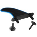 Surfové ploutve měkké se šrouby sada 3 ks 115 x 95 mm plastové černomodré náhradní ploutvičky univerzální na paddleboard SUP i surfboard 3