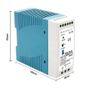 Surse de alimentare comutată pe șină DIN AC 100-240V DC 24V 1A 40W Adaptator de alimentare compact 50/60Hz Sursă de tensiune industrială 10x9x4 cm 2