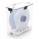 Sușică filamentelor 23,7 x 25,4 x 12,7 cm cu display de umiditate și temperatură, transparentă, cu capac rabatabil cu cleme pentru depozitarea uscată a filamentului 5