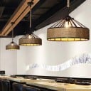 Suspension en corde pour ampoules E27 Lustre en fer avec corde suspendue 80 cm 30 x 14 cm 4