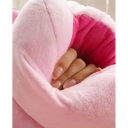 Süßes rosa Handwärmkissen mit Schweinemotiv 30 x 20 cm Plüsch-Schlafkissen für Nickerchen im Büro und zu Hause 2