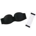 Sutiã auto-aderente sem alças design liso poliéster elastano nylon sem costuras para vestidos e tops 1