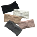 Sutiã bandeau feminino com renda na borda tamanho universal nylon elastano para uso diário sob roupa 8