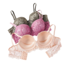 Sutiã de renda feminino com copas cheias e padrão delicado em elastano e poliamida, lingerie leve com alças para uso diário 6