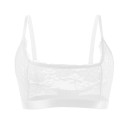 Sutiã de renda feminino com design transparente sem enchimento em elastano e poliamida leve para uso diário 3