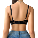 Sutiã de renda feminino com design transparente sem enchimento em elastano e poliamida leve para uso diário 5