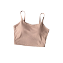 Sutiã desportivo feminino com alças finas e frente moldada em nylon spandex para fitness, corrida, exercício e treino 11