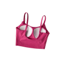 Sutiã desportivo feminino com alças finas e frente moldada em nylon spandex para fitness, corrida, exercício e treino 7