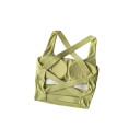 Sutiã desportivo feminino com costas cruzadas sem fecho em nylon para exercício fitness corrida e treino 7