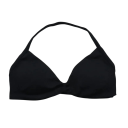 Sutiã desportivo feminino com decote profundo e faixa inferior larga em poliamida para fitness, corrida, exercício e treino 3