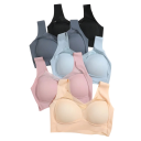 Sutiã feminino com copas moldadas sem aros em elastano confortável para uso diário design liso discreto 8