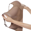 Sutiã feminino com copas moldadas sem aros em nylon confortável para uso diário design liso discreto 5