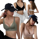 Sutiã feminino com design liso sem almofadas em elastano e poliamida leve e elástica para uso diário 8