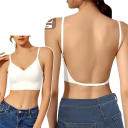 Sutiã liso sem alças com copas moldadas em nylon para usar sob vestidos sem linhas visíveis 1