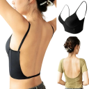 Sutiã liso sem alças com copas moldadas em nylon para usar sob vestidos sem linhas visíveis 6