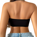 Sutiã sem costuras sem alças com copas moldadas em poliéster e spandex para usar por baixo de vestidos sem costuras visíveis 4