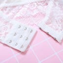 Sutien bralette din dantelă pentru femei cu perne detașabile Închidere cu cârlige Margine largă din dantelă Poliester și spandex Mărime 10