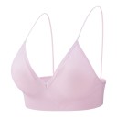 Sutien bralette pentru femei cu cupe triunghiulare și decolteu adânc în V, cu bretele subțiri, spate jos și margine inferioară lată 6