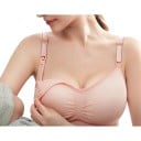 Sutien de maternitate și alăptare fără armătură cu catarame pe bretele pentru alăptare ușoară cu bandă ribbed și spate în formă 3