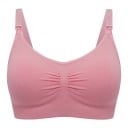 Sutien de maternitate și alăptare fără armătură cu catarame pe bretele pentru alăptare ușoară cu bandă ribbed și spate în formă 18