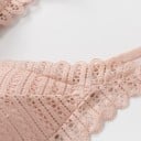 Sutien din dantelă pentru femei cu cupe push-up Închidere frontală Bretele subțiri Bandă largă din dantelă sub sâni Țesătură 9